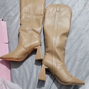 EGO Tan Heeled Boots for Women